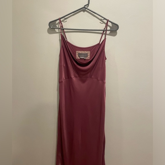 Anthropologie Plum Midi Silk Slip Dress size Small - Picture 6 of 11